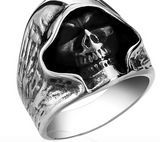Stainless Steel Death Hell Skull Rings