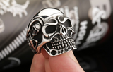 Stainless Steel Skeleton Skull Head Rings