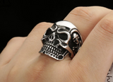 Stainless Steel Skeleton Skull Head Rings