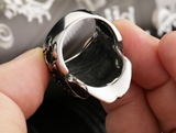 Stainless Steel Skeleton Skull Head Rings