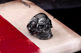 Stainless Steel Skeleton Skull Head Rings