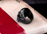 Stainless Steel Skeleton Skull Head Rings