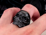 Stainless Steel Skeleton Skull Head Rings