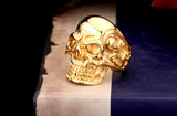 Stainless Steel Skeleton Skull Head Rings