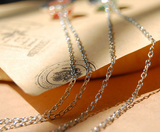 Cabochon Glass Silver Flower Charm Pendant Necklace