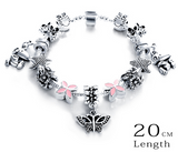 Silver Antique Charm Beads Bracelets
