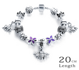 Silver Antique Charm Beads Bracelets
