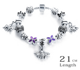 Silver Antique Charm Beads Bracelets