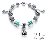 Silver Antique Charm Beads Bracelets