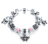 Silver Antique Charm Beads Bracelets