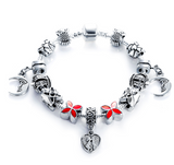Silver Antique Charm Beads Bracelets