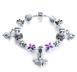 Silver Antique Charm Beads Bracelets