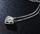 Hollow Round Cut Cubic Zirconia Necklace