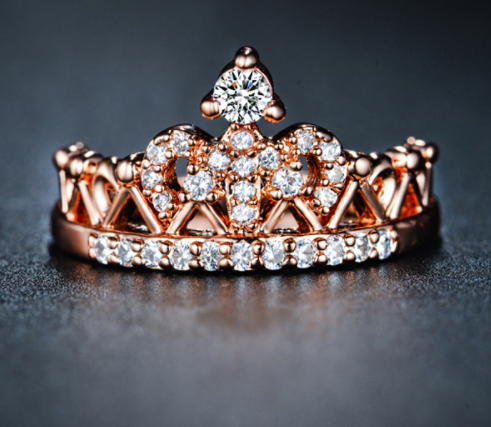 Rose Gold Exquisite Crown Ring