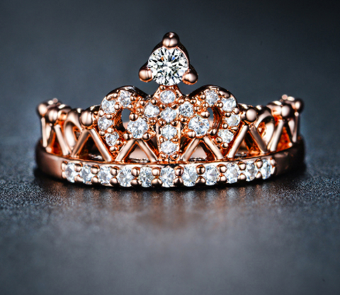 Rose Gold Exquisite Crown Ring