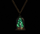 Glow In The Dark Christmas Tree Charm Necklace