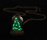 Glow In The Dark Christmas Tree Charm Necklace