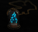 Glow In The Dark Christmas Tree Charm Necklace