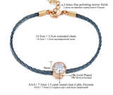 Crystal Gold Cubic Zirconia Rope Chain Bracelet