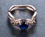 Rose Gold Filled Blue Sapphire Ring