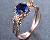 Rose Gold Filled Blue Sapphire Ring