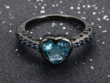 Blue Heart Lake Zircon Ring