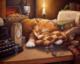Sleeping Cat DIY-Van-Go-Paint-by-Number Kit