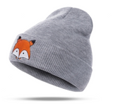 Fox Pattern Knitted Beanies