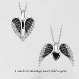 Angel Wings With Heart Pendant