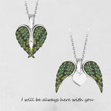 Angel Wings With Heart Pendant