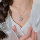 Opal Heart Necklace