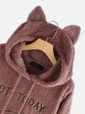 Not Today Fleece Cat Hoodie