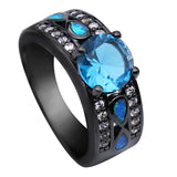 Rainbow Topaz Opal Round Ring