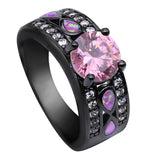 Rainbow Topaz Opal Round Ring