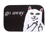 Go Away Indoor Coral Fleece Non-slip Doormat - Perfect for Introverts