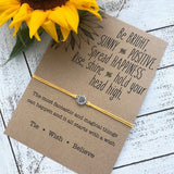 Sunflower Quote Bracelet