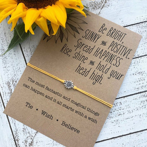 Sunflower Quote Bracelet