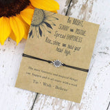 Sunflower Quote Bracelet