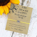 Sunflower Quote Bracelet