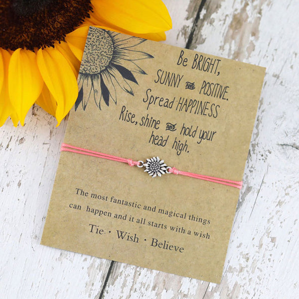 Sunflower Quote Bracelet