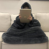 Comfy Thick Hooded Fleece Blanket