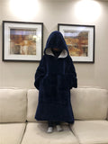 Comfy Thick Hooded Fleece Blanket