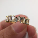 Rainbow Trapezoid Stone Rings