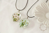 Time Dome Dried Flower Necklace