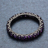 Black Gold Filled Elegant Sapphire Ring