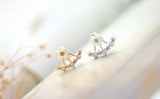Crystal Stud Flower Earrings