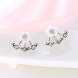 Crystal Stud Flower Earrings
