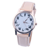 Cat Time PU Leather Quartz WristWatch