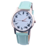 Cat Time PU Leather Quartz WristWatch