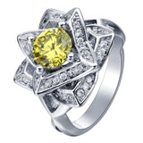 Topaz Love Flower Ring